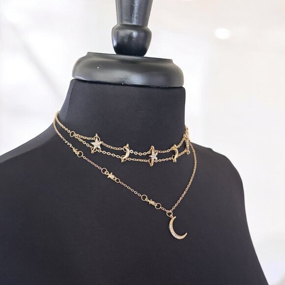 Boho Star Moon Necklace - Picture 2 of 4